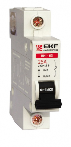 Выключатель автоматический однополюсный 1P 16А ВА47-63 4,5 кА х-ка С EKF (mcb4763-1-16c-pro)