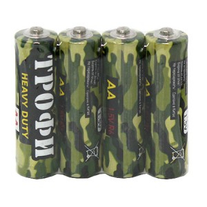 Батарейка AA Трофи, 1.5 вольта, 300 mAh, солевая, цена за 1 штуку