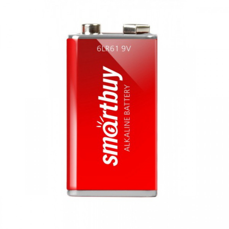 Батарейка Крона, SmartBuy, 9 Вольт, алкалиновая (щёлочная), цена за 1 штуку, хит