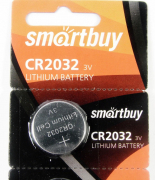 Спецэлемент SmartBuy CR2032, биос, литиевая, 3.0 вольта, цена за 1 штуку