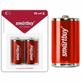 Батарейка C R14, SmartBuy, 1.5 вольта, солевая, цена за 1 штуку