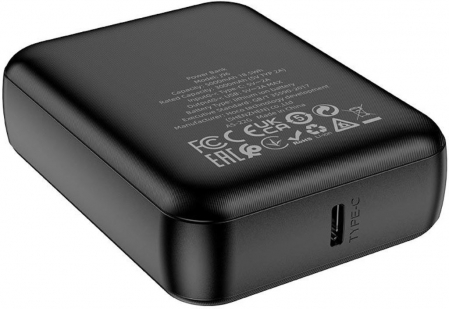 Внешний аккумулятор 5 000 mAh, вход Type-C, выход 1 USB до 2.0 А, HOCO J96, High, цвет чёрный