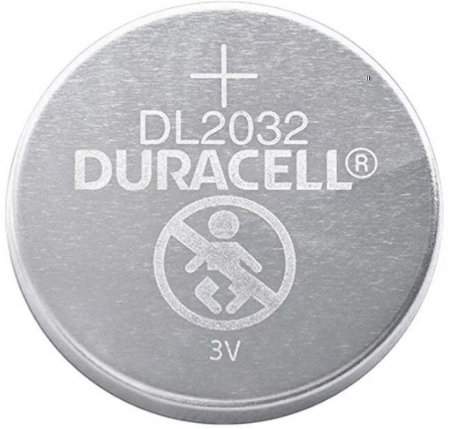 Батарейка CR2032, Duracell, 3,0 Вольта, цена за 1 штуку