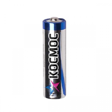 Батарейка AA Космос, 1.5 вольта, 1400 mAh, алкалиновая (щёлочная), цена за 1 штуку, пальчик LR06