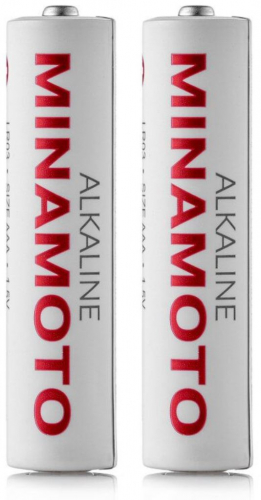Батарейка AAA Minamoto, 1.5 вольта, 730 mAh, алкалиновая (щёлочная), цена за 1 штуку, мизинчик LR03