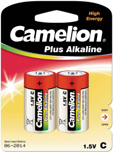 Батарейка С LR14, Camelion, 1.5 вольта, алкалиновая(щёлочная), цена за 1 штуку