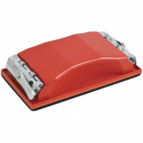 Держатель для наждачной бумаги с металлическим прижимом красная 210*105 мм