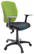 Офисное кресло Dikline SP04-17 сетка зеленая/черная