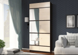 Шкаф двухдверный ЭВА комбинированный с декором + зеркало